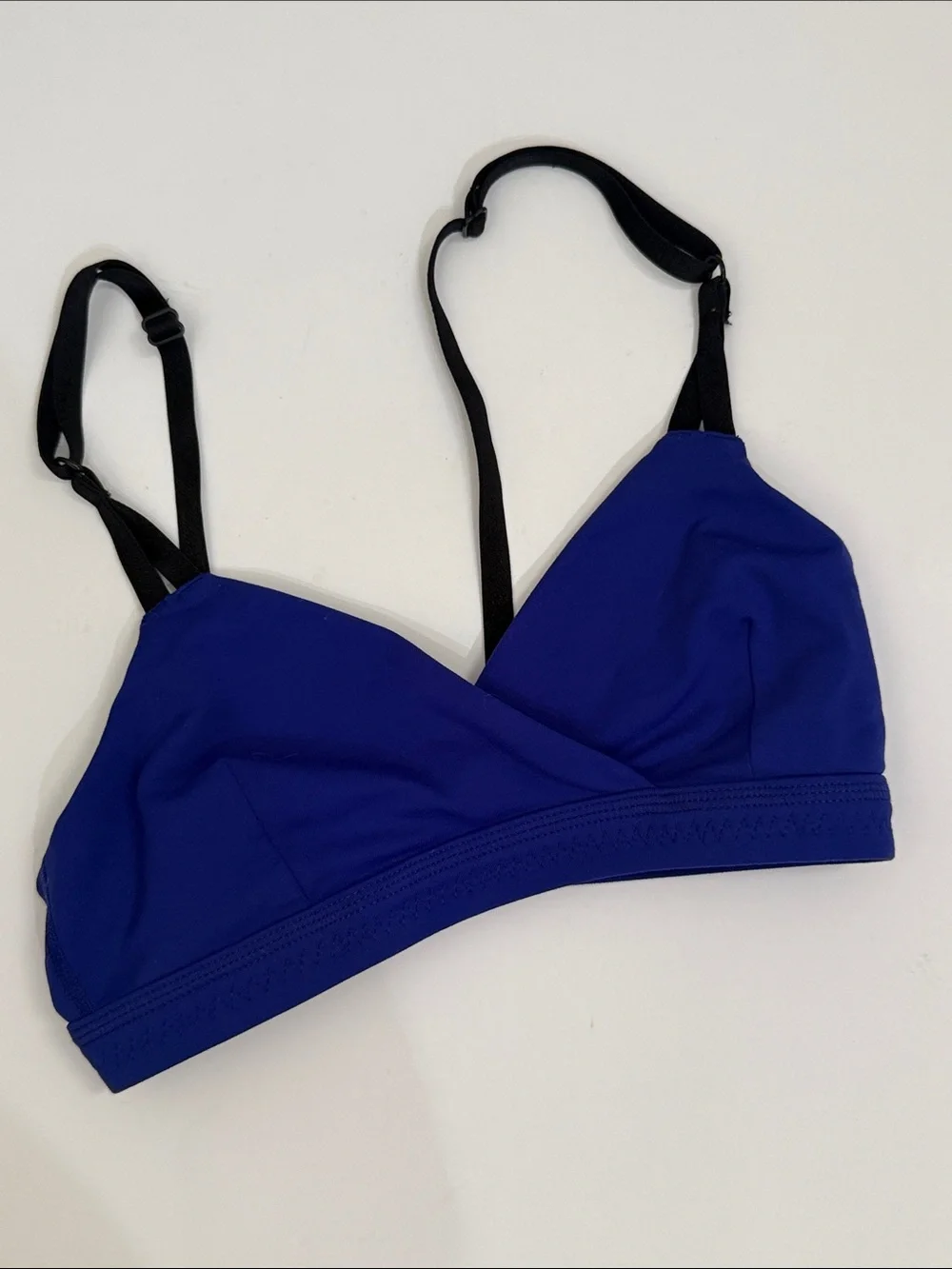 Lululemon Sports Bra Womens Size 2 Black Blue Activewear